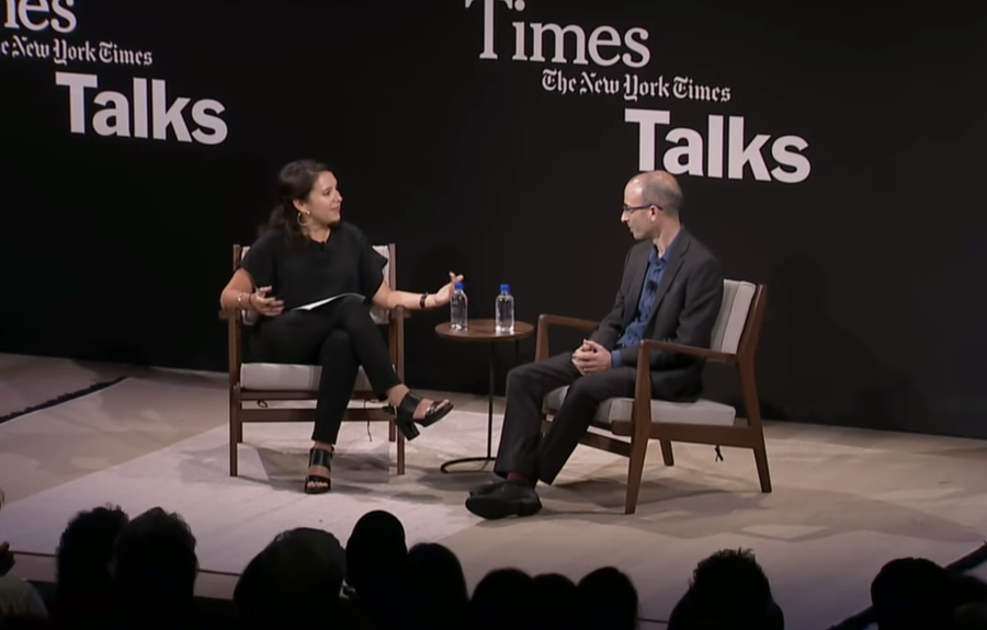 <span>TimesTalkes<br />5. September 2018<br />Harari in conversation with Bari Weiss of the New York Times</span>